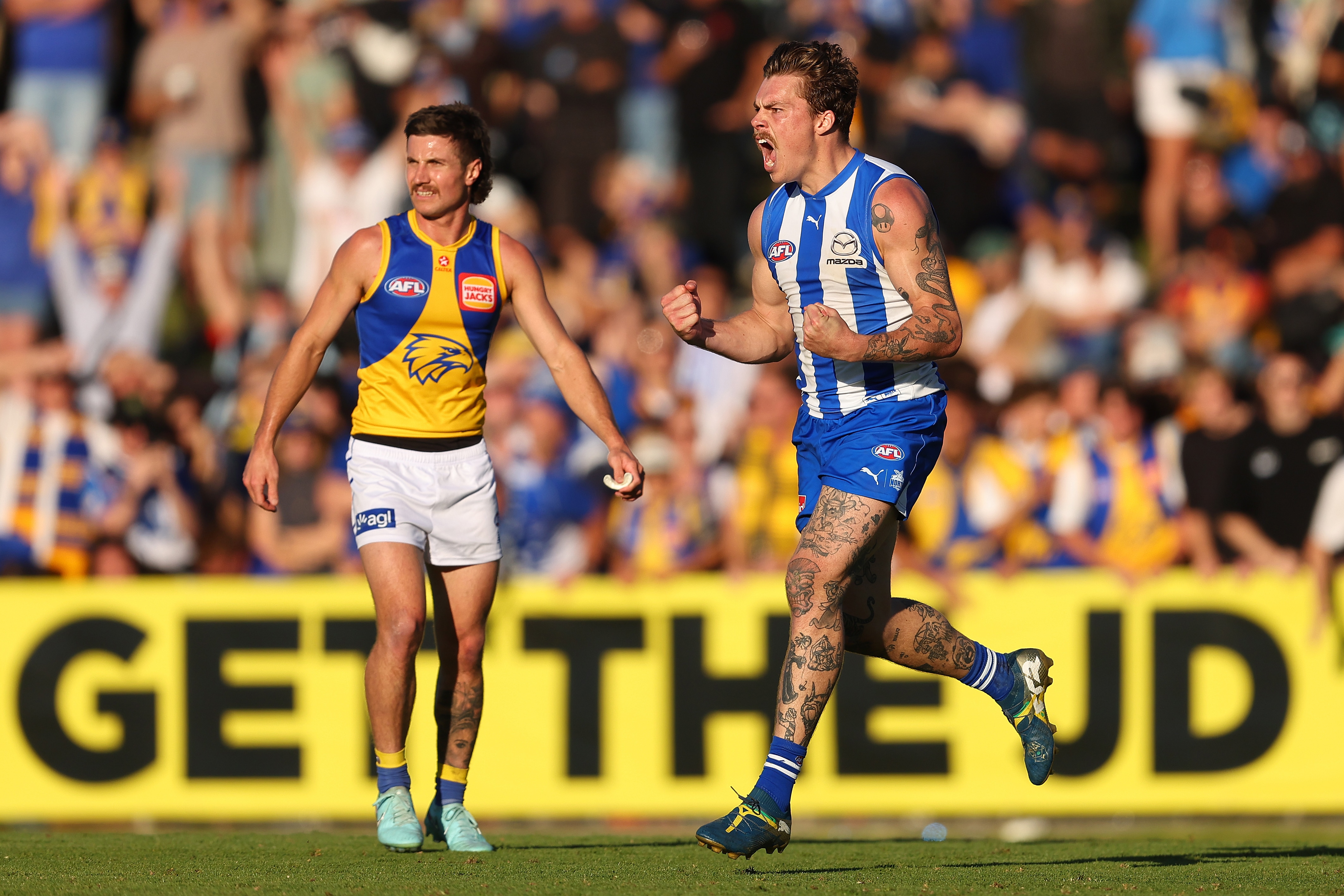 AFL R13 match report: Roos snatch thrilling win from Eagles' grasp