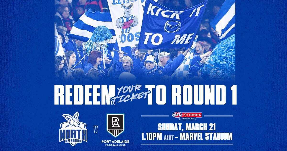 AFL Tickets on sale (Round 1, 2021)